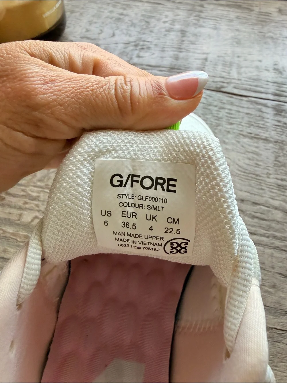 G/FORE Kids White Sneakers with Pink, Neon Green, Blue & Orange Accents